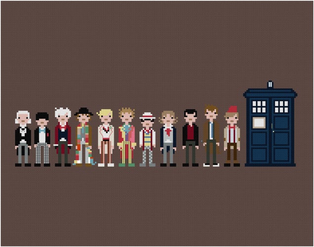 Embroidered samplers put scifi heroes in stitches