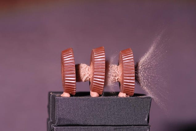 There's No Wrong Way to Shoot a Reese's With a High-Speed Camera