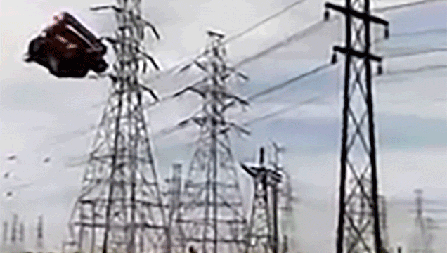 Scary Video Shows a Bounce House Floating Away Straight into Power Lines