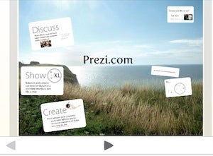 Prezi (Web/Win/Mac/Linux/iOS: Free, $59/yr "Enjoy," $159/yr Pro)