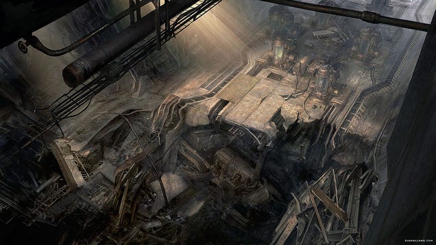 Nazi Explosions Meet Beautiful Landscape Paintings in This Video Game Concept Art