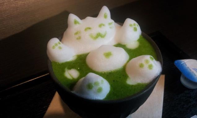 Green Tea Latte Makes for Wonderful 3D Art