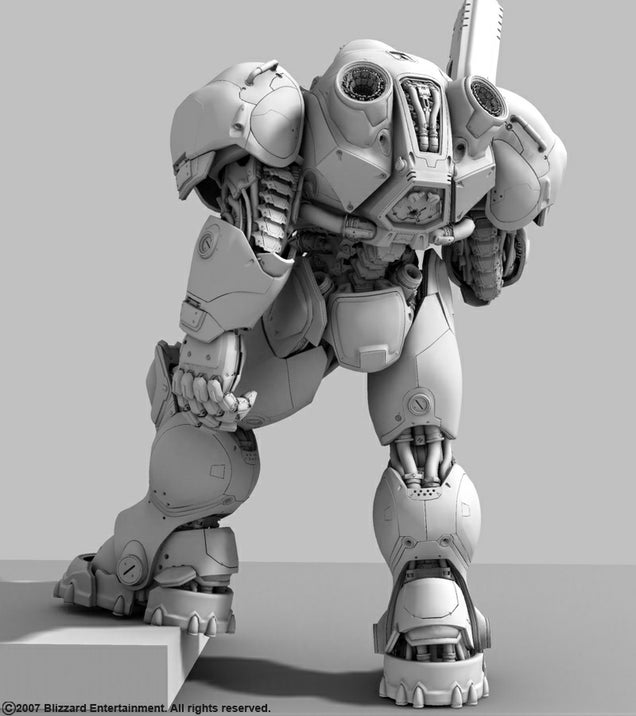 A StarCraft II Marine Won't Shoot Monsters This Pretty