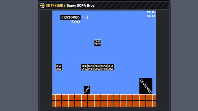 Protest Game Super SOPA Bros. Shows a Future Without Any Super [CENSORED] Tributes