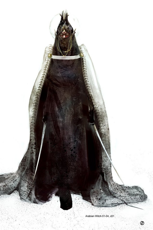 The grotesque witch concept art from Hansel & Gretel will probably turn you on