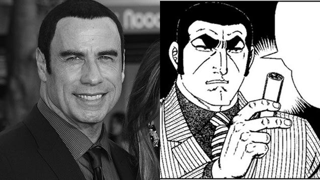 John Travolta Sure Looks Like a Japanese Manga Character