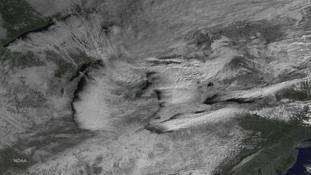 Holy mother of God, check out the giant snow wall swallowing Buffalo