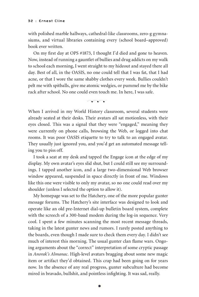Read the first two chapters of Ernest Cline's new novel, Ready Player One