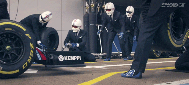 The most stylish F1 pit stop crew looks like stormtroopers in suits