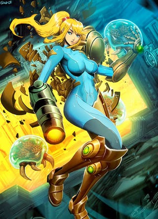 Metroid's Zero Suit Samus Given the 'Genzoman' Treatment