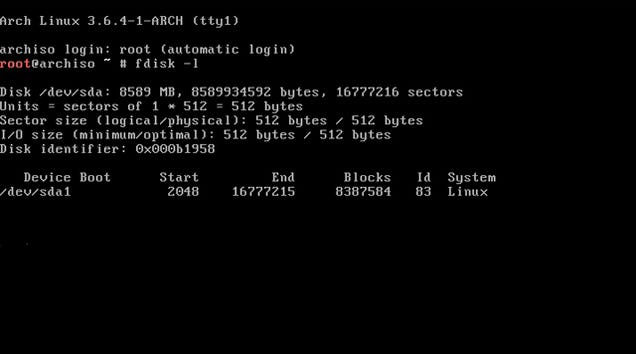 fdisk -l