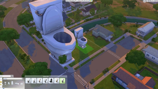 Sims 4 Cheat Leads To Giant Toilets