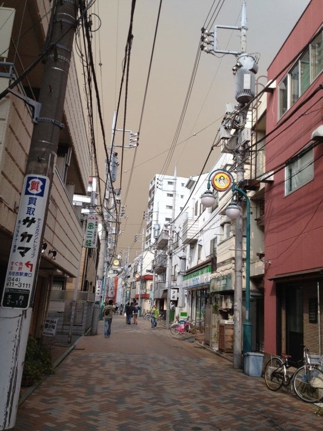 Sand, Smog, or Something Covered Japan in a Yellow Haze