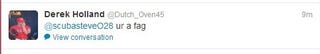 Derek Holland Claims His Twitter Was Hacked And He Didn't Call Anyone A "Fag"