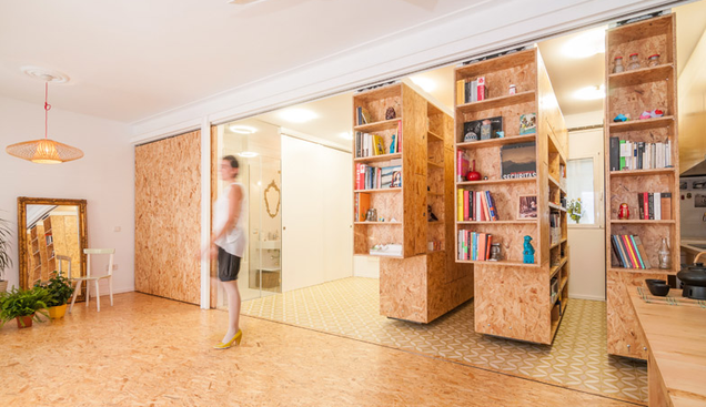 This Tiny Home Uses Sliding Walls to Transform One Room Into Four
