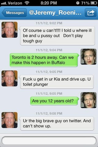 "Ur Probably Rob Ray": Jeremy Roenick's Spirited Banter With The Twitter Troll He Wants To Fight