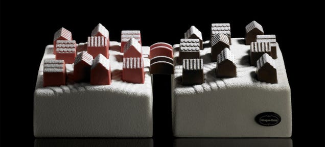 These Lego-Like Ice Cream Villages Connect With Chocolate Bridges