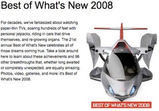Popular Science Names 100 "Best of What's New" Technologies