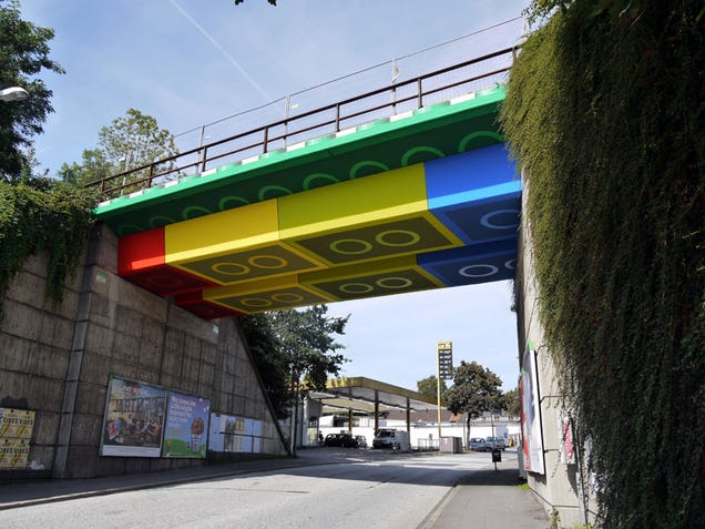 This Giant LEGO Bridge Looks Photoshopped (But It's Not)