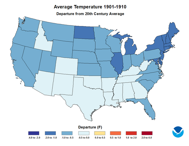 How The Temperature In Each State Has Changed In The Last 118 Years