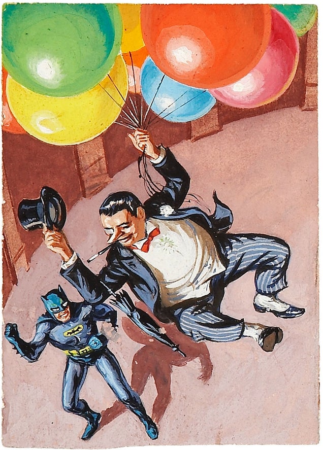 The Dark Knight rides a shark in bondage-crazy 1960s Batman art