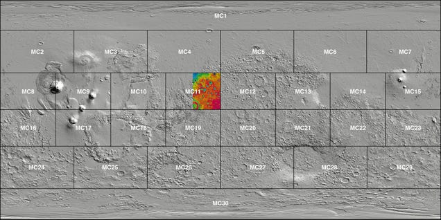 This Elevation Map Of Mars Makes The Red Planet Much More Colorful