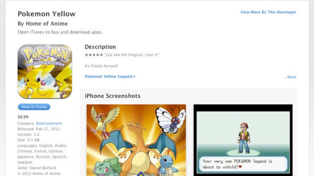 Pokémon on iTunes. Hello Scam!
