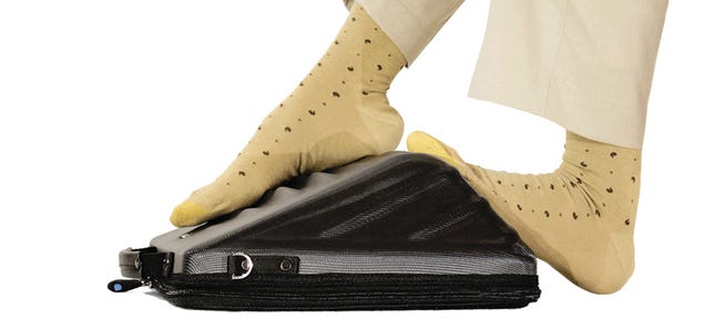 Maybe Less Flights Will Be Diverted With This Foot-Massaging Laptop Bag