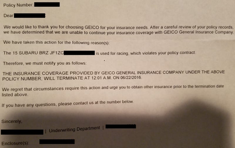 GEICO Dropped Me for Autocrossing My BRZ