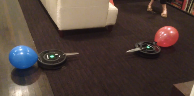 Place Your Bets on This Thrilling Roomba Knife Fight