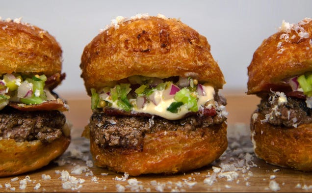 This parmesan cronut burger is the only thing in my mind right now