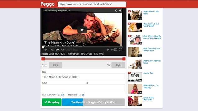 Peggo Converts YouTube Videos to Audio for Offline Listening