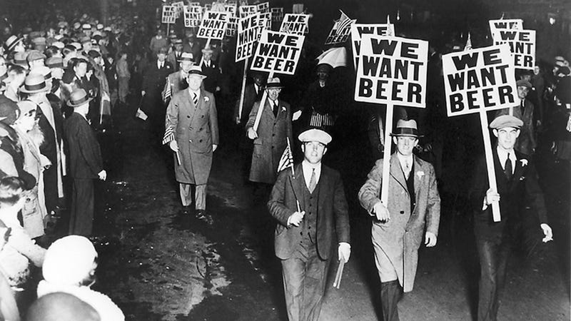 Prohibition protestors holding