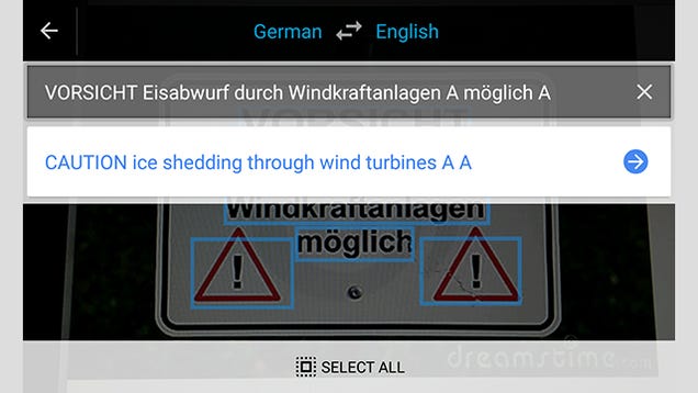 google translate signs app