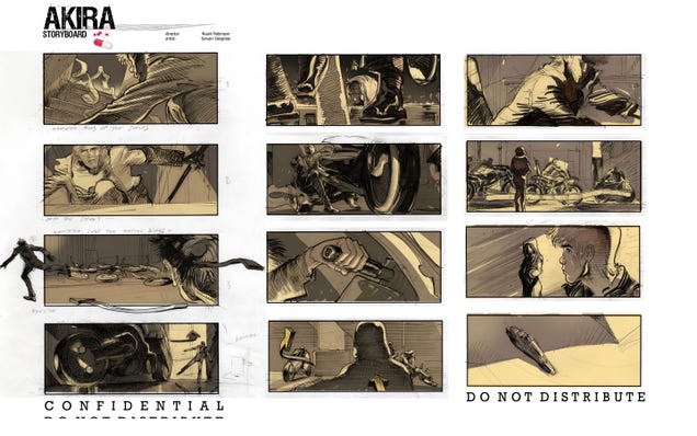 Unused storyboards show what the American Akira could've looked like