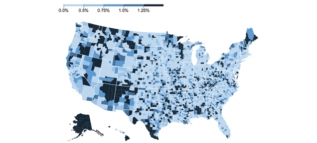 A Map of Who Doesn't Have Indoor Plumbing in the United States