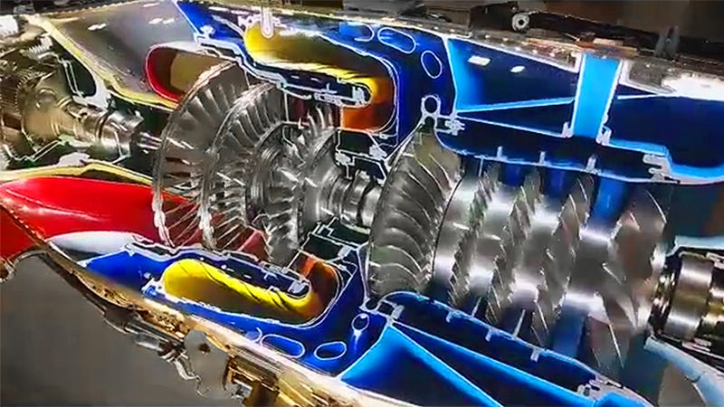 This Full Motion Cutaway Of A PT6 Turboprop Engine Is A Glorious Work Of Art