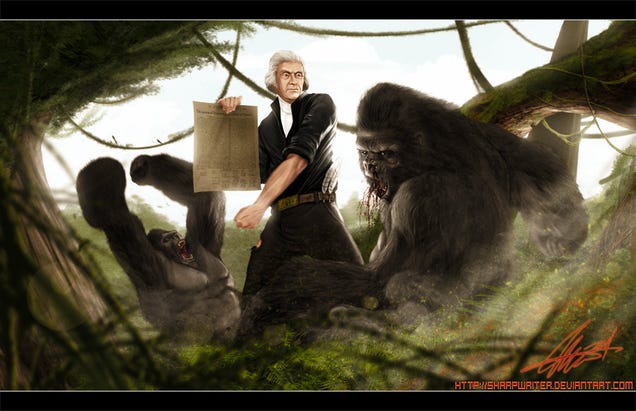 Teddy Roosevelt murdering Sasquatch and FDR's mecha: the most insane presidential portraits you've ever seen