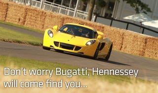 What car made the Bugatti Veyron SS back down from a fight?