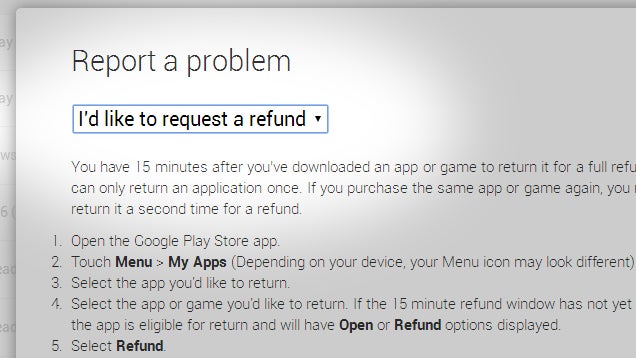 You Can Still Get a Refund From Google Play After the 15 Minute Window