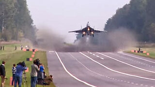 Watch These MiG-29s And Su-25s Blast Off From A Highway In Belarus