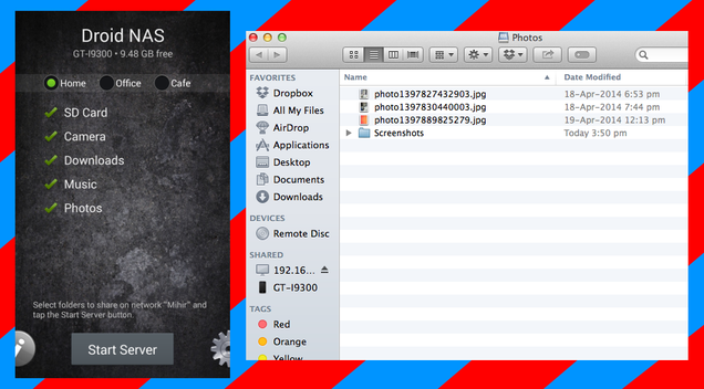 Droid NAS Wirelessly Transfers Files Between Your Android and Mac