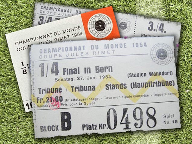 80 Years of World Cup Ticket Designs