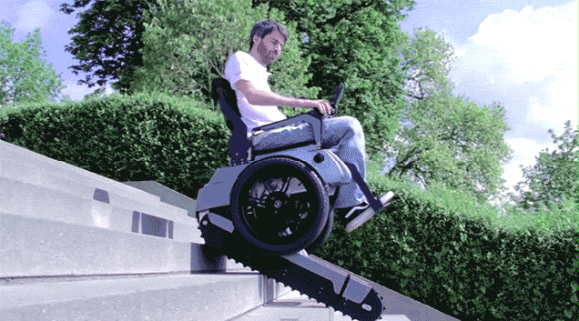 This Incredible Wheelchair Can Climb Stairs Like a Tank