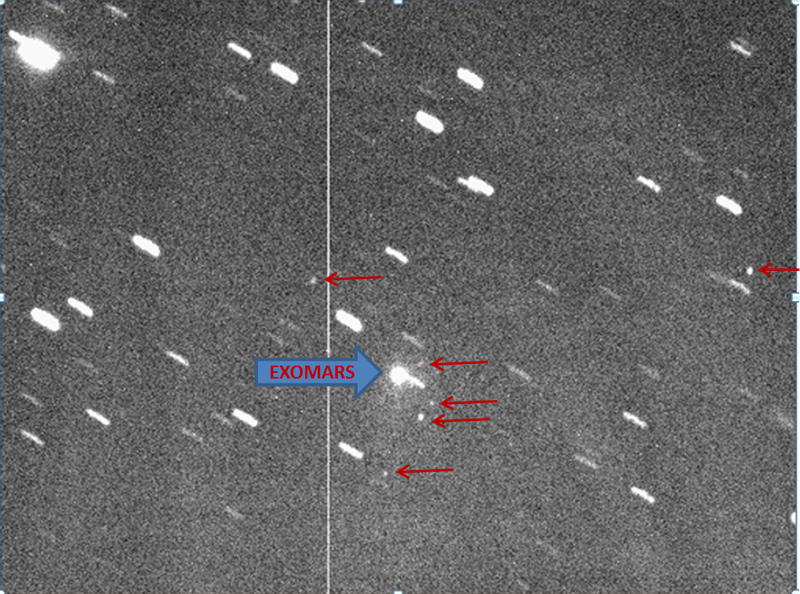 Asteroid Hunters Captured Astounding Images of ExoMars Blasting Away From Earth