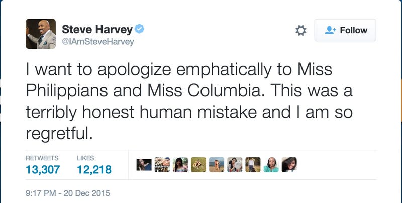 Steve Harvey Announces Wrong Winner Of Miss Universe, Chaos Ensues