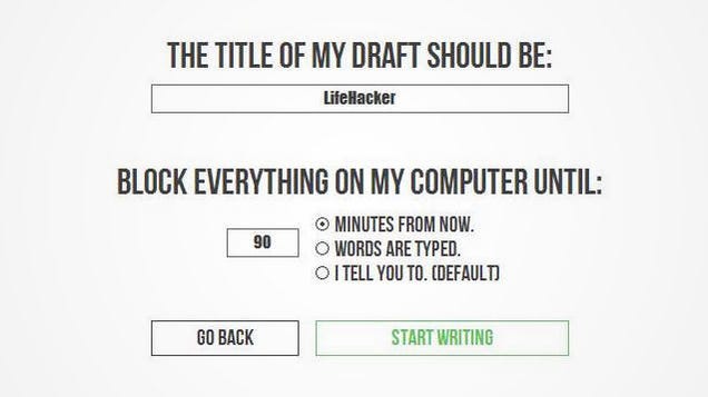 FORCEdraft Doesn't Let You Quit Writing Until You Hit Your Goal