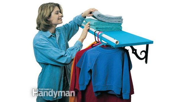 Turn a Shelf into a Clothes Hanging Rack with PVC Pipe