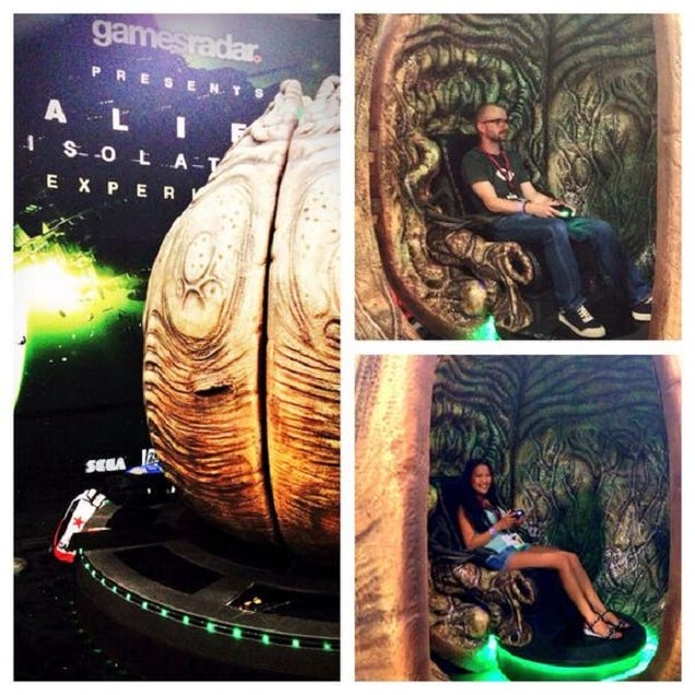 Playing Alien Isolation In A Giant Facehugger Egg