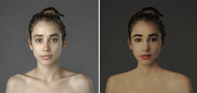 Woman Gets Photoshopped to Display Different Countries' Standard of Beauty 785963106224186768